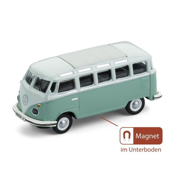 VW Bus Magnet Auto aus Metall türkis