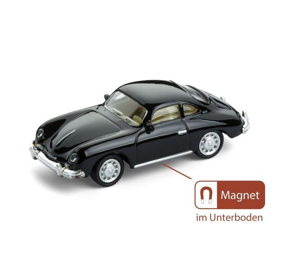 Porsche Magnet Auto aus Metall schwarz