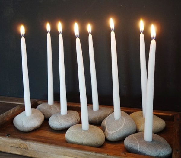 Kerzenständer aus Stein klein