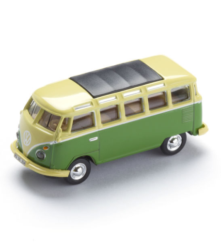 VW Bus Samba Magnet Auto aus Metall grün