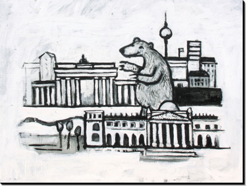 Magnetbrett Berliner Bär