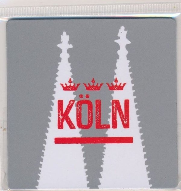 Köln Domstempel Kühlschrankmagnet grau weiß