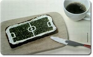 Fußball Frühstücksbrettchen grün