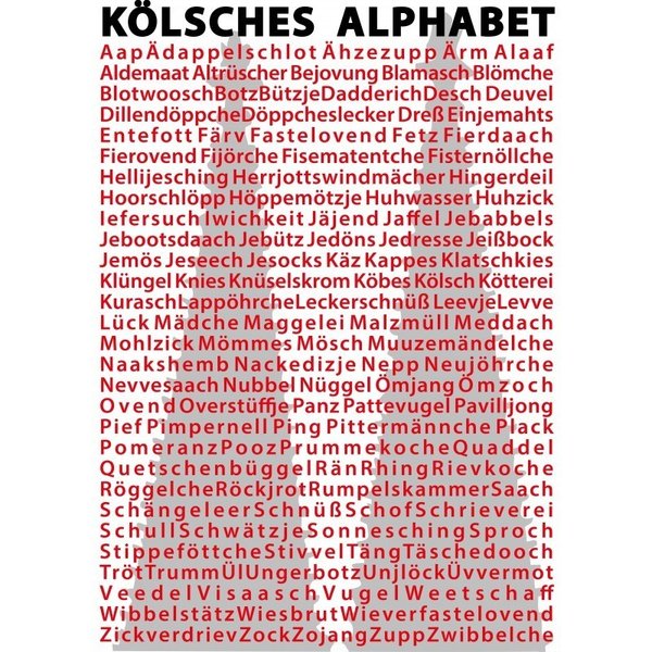Kölsches Alphabet Poster Köln Plakat