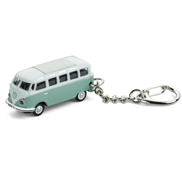 VW Bus Samba Schlüsselanhänger aus Metall türkis