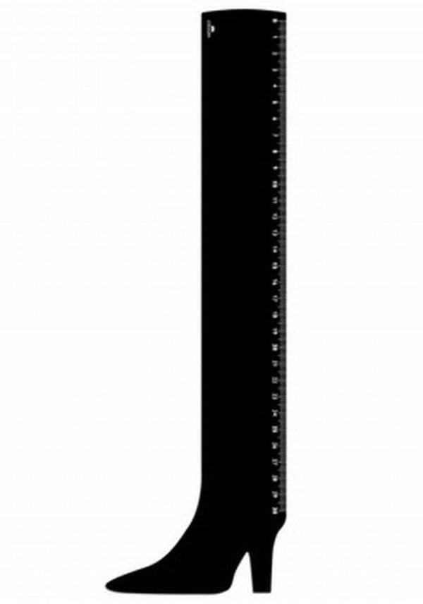 Stiefel Lineal aus Acryl 30cm