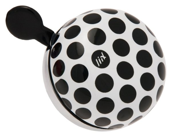 Polka Dots Fahrradklingel aus Metall schwarze Punkte