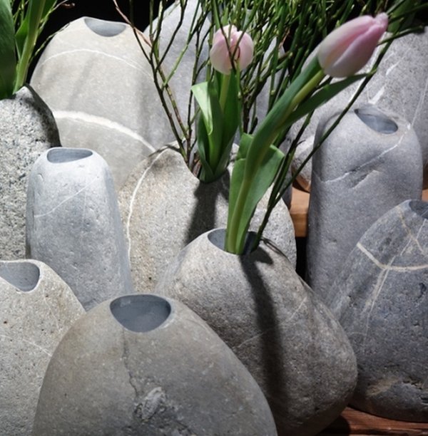 Blumenvase aus Stein groß
