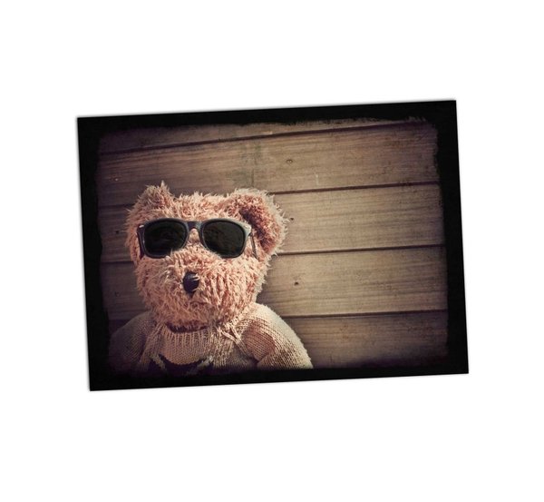 Teddybär mit Sonnenbrille Postkarte
