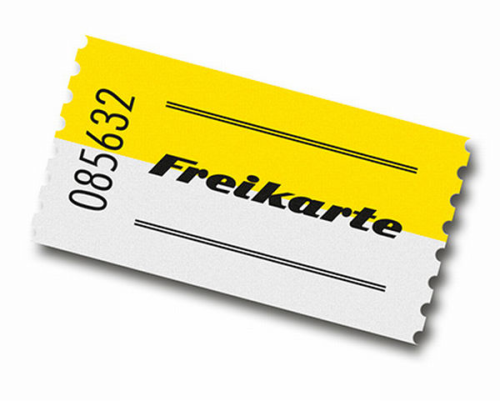 Wertmarke Freikarte 100er-Rolle