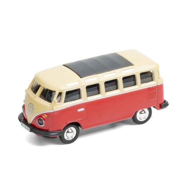 VW Bus Samba Magnet Auto aus Metall rot