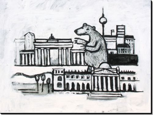 Magnetbrett Berliner Bär