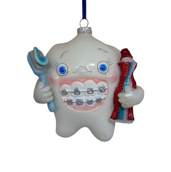 Zahn Weihnachtsbaumfigur aus Glas